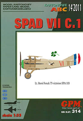 [GPM 314] SPAD VII C.1 SPA 103 Fonck重涂版