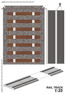 [GPM Free] 1-25 Scale Railway Track Section