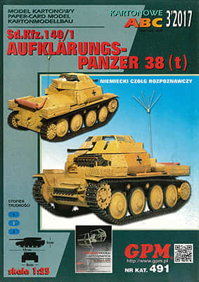 [GPM 491] Sd.Kfz.140-1 Aufklarungs-Panzer 38(t)