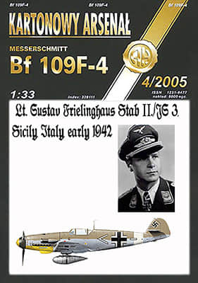 [Halinski KA 2005-04] Bf 109F-4 trop Lt. Gustav Frielinghaus A4重涂版