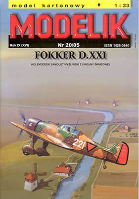 [Modelik 2005-20] Fokker D.XXI