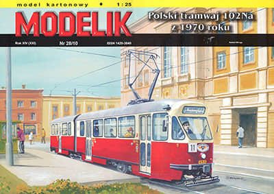 [Modelik 2010-28] Polski Tramwaj 102Na z 1970 roku