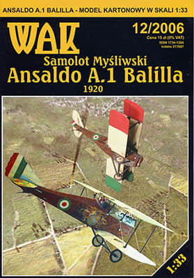 [WAK 2006-12] Ansaldo A.1 Balilla重涂版