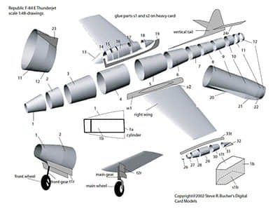 [Digital Card Model] F-84E Thunder