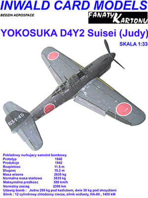 [Inwald Card Models] D4Y2 Suisei (Judy)