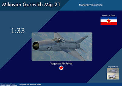 [Inwald Card Models] MiG-21 Yugoslav修改版 南斯拉夫涂装