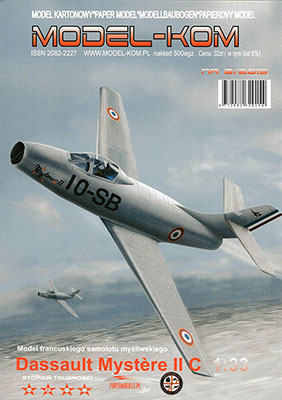 [Model-Kom 2015-03] Dassault Mystere II C-52纸模网 - 海量纸模型图纸下载