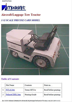 [ModelArt 2003] Aircraft/Luggage Tow Tractor Civil