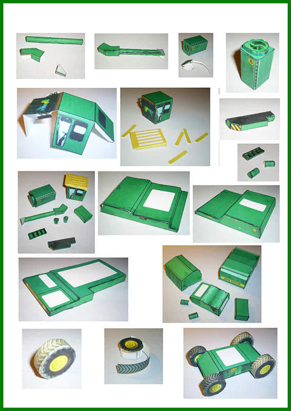 Robototehnik苏联Don-1500收割机和GAZ-53卡车纸模型下载