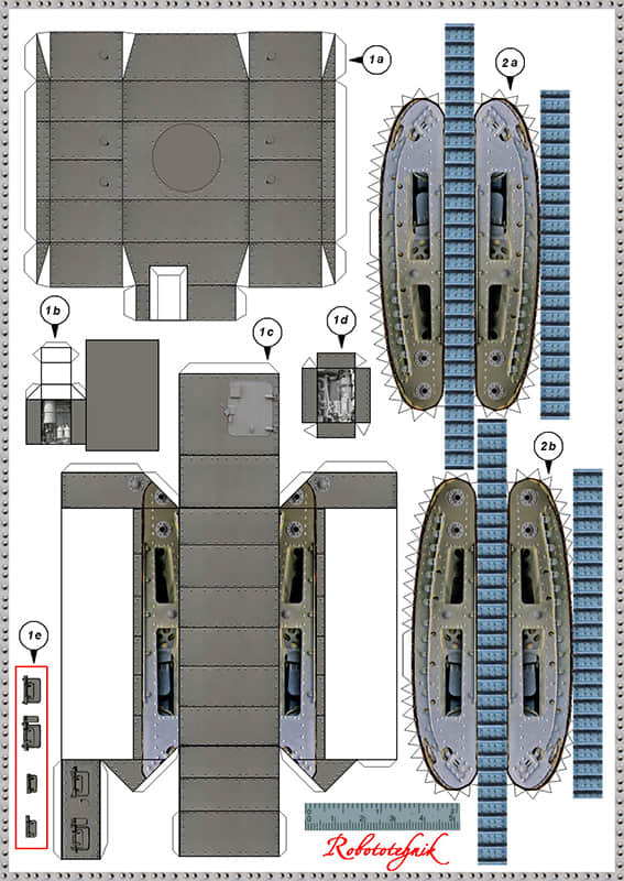 Robototehnik早期坦克纸模型下载