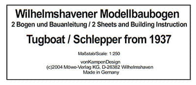 [WHM 1096] Historic steam Tugboat-52纸模网 - 海量纸模型图纸下载