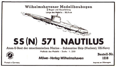 [WHM 1218] SSN-571 Nautilus-52纸模网 - 海量纸模型图纸下载