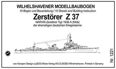 [WHM 1221] Zerstoerer Typ 36A-52纸模网 - 海量纸模型图纸下载
