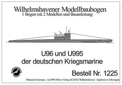 [WHM 1225] DKM U-Boot U96 & U995-52纸模网 - 海量纸模型图纸下载