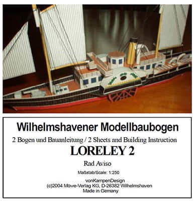 [WHM 1268] Loreley 2 Steamboat-52纸模网 - 海量纸模型图纸下载