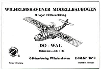 [WHM 1519] Dornier DO-WAL-52纸模网 - 海量纸模型图纸下载
