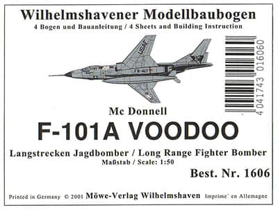 [WHM 1606] F-101A Voodoo-52纸模网 - 海量纸模型图纸下载