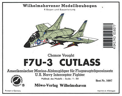 [WHM 1607] F7U-3 Cutlass-52纸模网 - 海量纸模型图纸下载