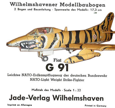 [WHM 1619] Fiat G-91重涂版-52纸模网 - 海量纸模型图纸下载