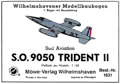 [WHM 1631] Sud Aviation S.O. 9050 Trident II-52纸模网 - 海量纸模型图纸下载