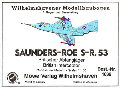 [WHM 1639] Saunders-ROE S-R.53-52纸模网 - 海量纸模型图纸下载