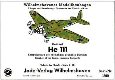 [WHM 1800] HE-111-52纸模网 - 海量纸模型图纸下载