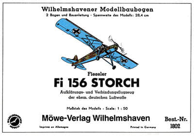 [WHM 1802] Fieseler Fi-156 Storch-52纸模网 - 海量纸模型图纸下载