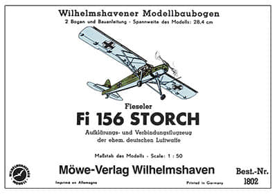 [WHM 1802] Fieseler Fi-156 Storch重涂版-52纸模网 - 海量纸模型图纸下载