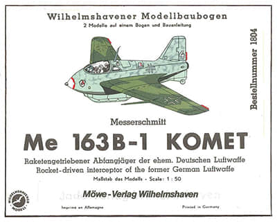 [WHM 1804] Me 163B-1 Komet-52纸模网 - 海量纸模型图纸下载
