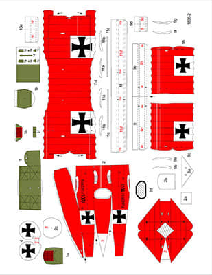 [WHM 1806] Fokker DR.I-52纸模网 - 海量纸模型图纸下载