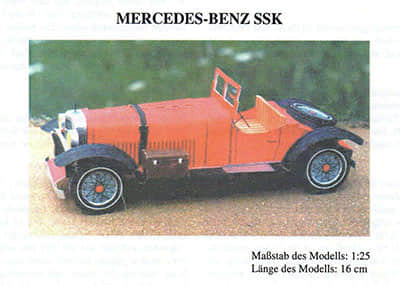 [WHM 4001] Mercedes-Benz SSK 1921-52纸模网 - 海量纸模型图纸下载