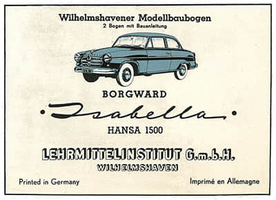 [WHM] Borgward Isabella-52纸模网 - 海量纸模型图纸下载