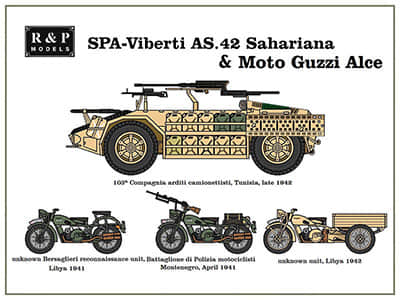 [R&P Models] AS.42 Sahariana & Moto Guzzi Alce-52纸模网 - 海量纸模型图纸下载
