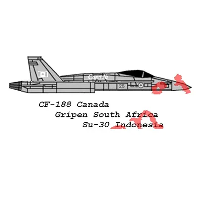 [R&P Models] CF-188 Canada, Gripen South Africa, Su-30 Indonesia-52纸模网 - 海量纸模型图纸下载