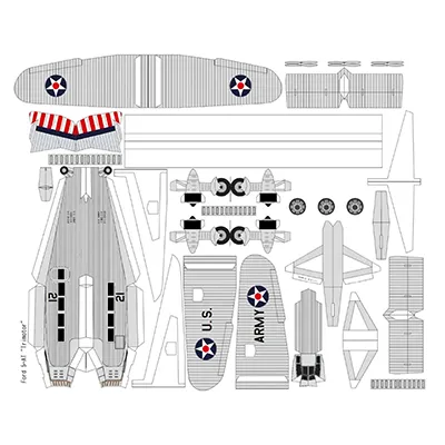 [R&P Models] Ford 5-AT Trimotor-52纸模网 - 海量纸模型图纸下载