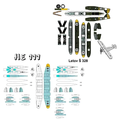 [R&P Models] Heinkel 111Z, Letov Š328-52纸模网 - 海量纸模型图纸下载
