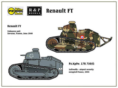 [R&P Models] Renault FT-17 & Pz.Kpfw. 17R 730(f)-52纸模网 - 海量纸模型图纸下载