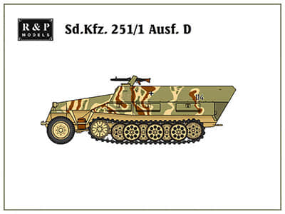 [R&P Models] Sd.Kfz. 251-1 Ausf. D 1945 camouflage-52纸模网 - 海量纸模型图纸下载