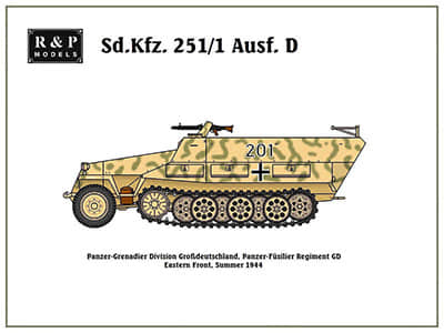 [R&P Models] Sd.Kfz. 251-1 Ausf. D Panzer-Grenadier Division Großdeutschland-52纸模网 - 海量纸模型图纸下载
