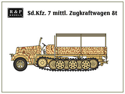 [R&P Models] Sd.Kfz. 7 mittl. zugkraftwagen 8t brown splashes-52纸模网 - 海量纸模型图纸下载