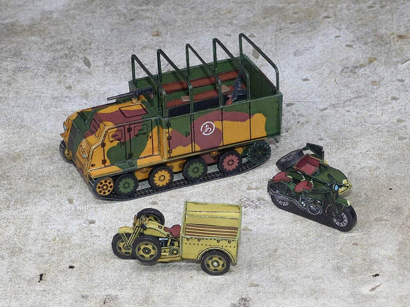 图片[1]-[R&P Models] Type 1 Ho-Ki, 九七式摩托车, 一式三轮摩托车-52纸模网 - 海量纸模型图纸下载