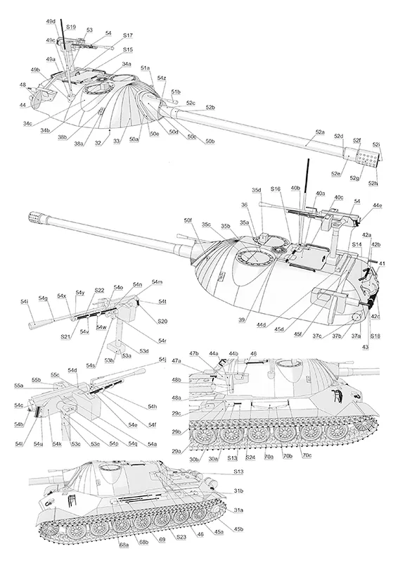 IS-7重型坦克纸模型 - YG Model纸模型 - 1:25 - 第1张