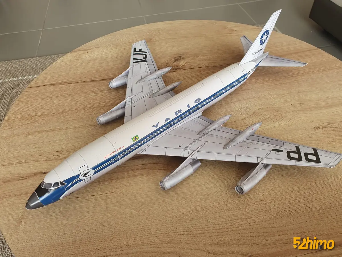 Convair 990 Coronado 康维尔990科罗纳多喷气式民航客机纸模型