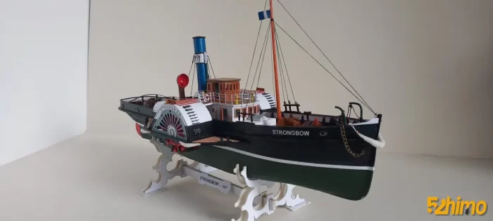 ss STROHGBOW蒸汽明轮拖船纸模型-52纸模网 - 海量纸模型图纸下载