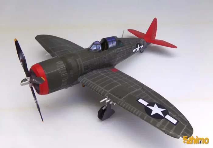 Republic P-47 Thunderbolt 美国P-47雷霆式战斗机纸模型纸模型-52纸模网 - 海量纸模型图纸下载