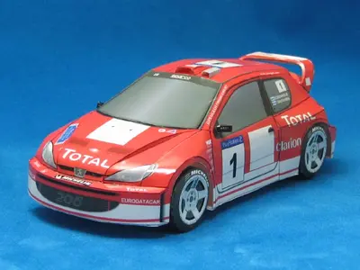 [Eastern] Peugeot 206 WRC-52纸模网 - 海量纸模型图纸下载
