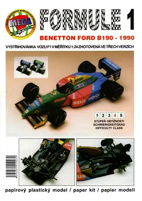 [MegaGraphic] Benetton Ford B190-1990-52纸模网 - 海量纸模型图纸下载