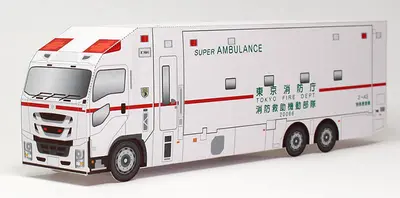 [纸模型工房] 东京消防厅特殊应急车-52纸模网 - 海量纸模型图纸下载