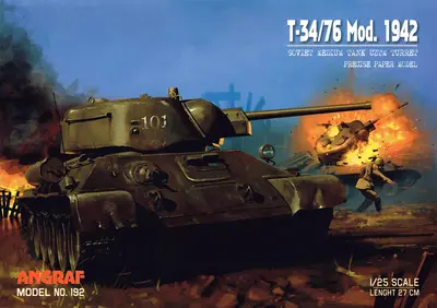 [Angraf 192] T-34/76 Mod. 1942 A4版-52纸模网 - 海量纸模型图纸下载