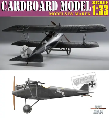 [Cardboard Model 06] Pfalz D-IIIa Jasta 7 Lieutenant Karl Degelov重涂版-52纸模网 - 海量纸模型图纸下载